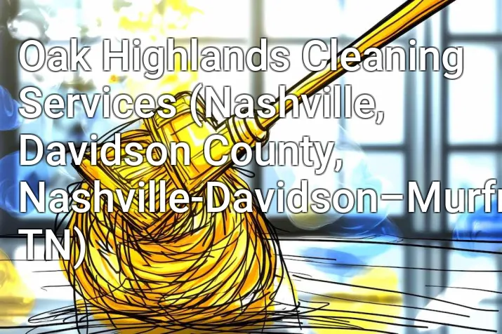 Oak Highlands Cleaning Services (Nashville, Davidson County, Nashville-Davidson–Murfreesboro–Franklin, TN)