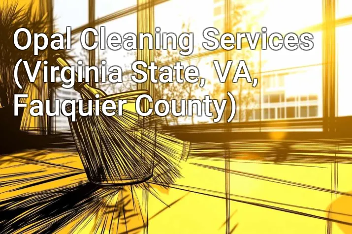 Opal Cleaning Services (Virginia State, VA, Fauquier County)