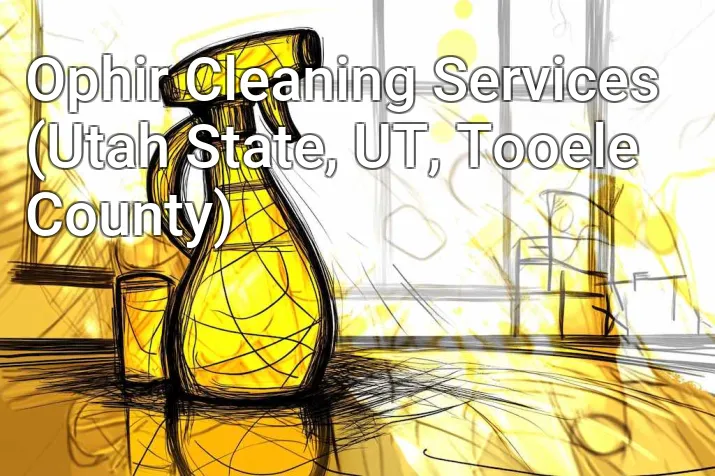 Ophir Cleaning Services (Utah State, UT, Tooele County)