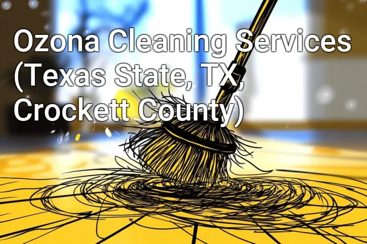 Ozona Cleaning Services (Texas State, TX, Crockett County)