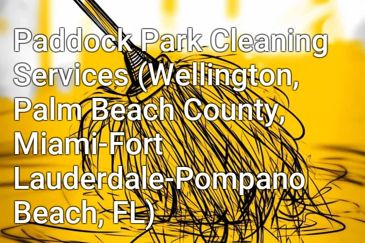 Paddock Park Cleaning Services (Wellington, Palm Beach County, Miami-Fort Lauderdale-Pompano Beach, FL)