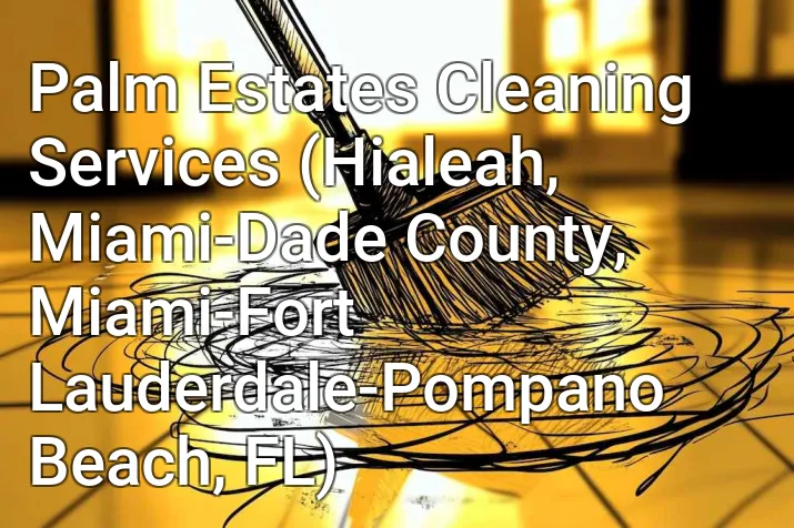 Palm Estates Cleaning Services (Hialeah, Miami-Dade County, Miami-Fort Lauderdale-Pompano Beach, FL)
