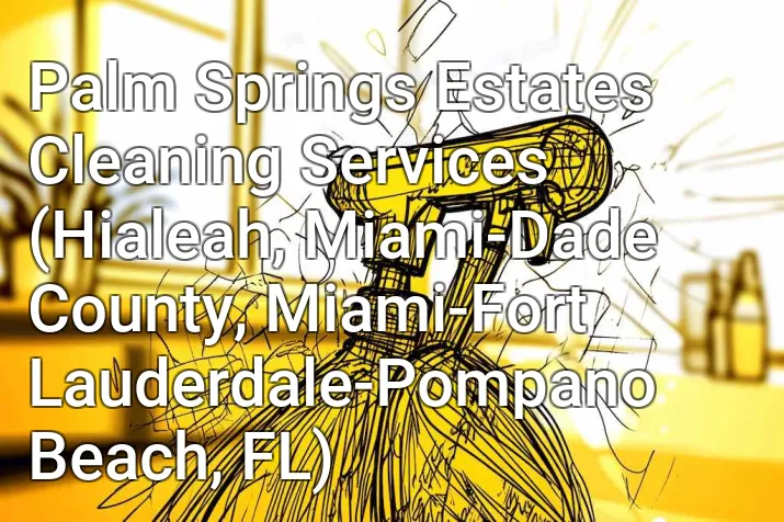 Palm Springs Estates Cleaning Services (Hialeah, Miami-Dade County, Miami-Fort Lauderdale-Pompano Beach, FL)