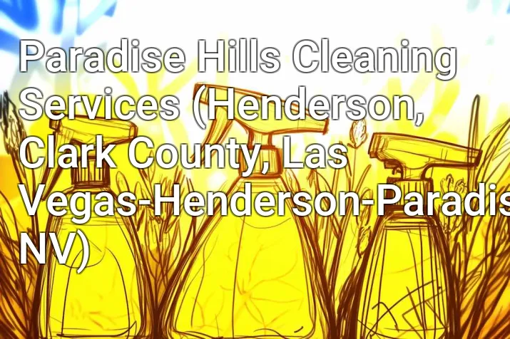 Paradise Hills Cleaning Services (Henderson, Clark County, Las Vegas-Henderson-Paradise, NV)
