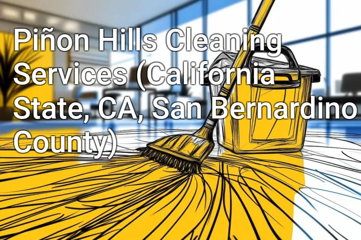 Piñon Hills Cleaning Services (California State, CA, San Bernardino County)