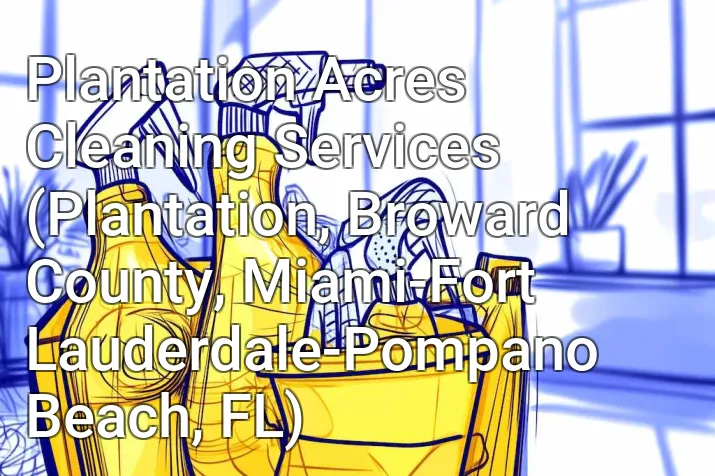 Plantation Acres Cleaning Services (Plantation, Broward County, Miami-Fort Lauderdale-Pompano Beach, FL)