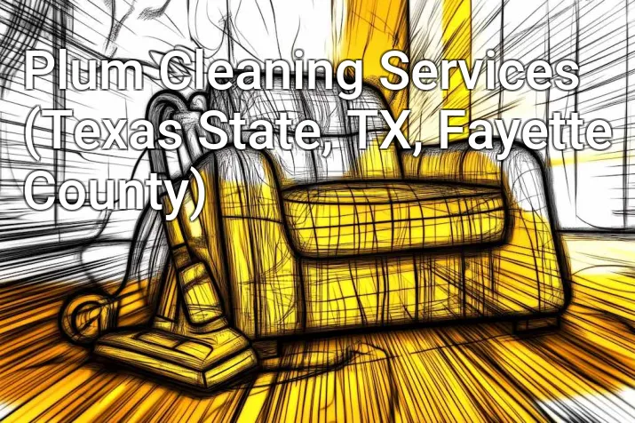 Plum Cleaning Services (Texas State, TX, Fayette County)