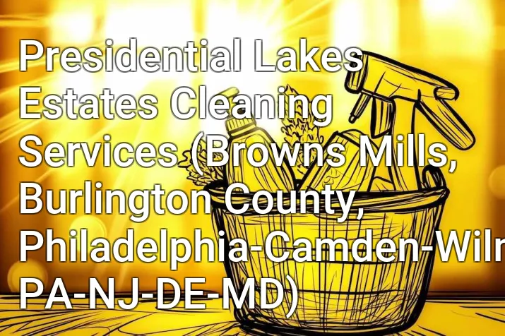 Presidential Lakes Estates Cleaning Services (Browns Mills, Burlington County, Philadelphia-Camden-Wilmington, PA-NJ-DE-MD)