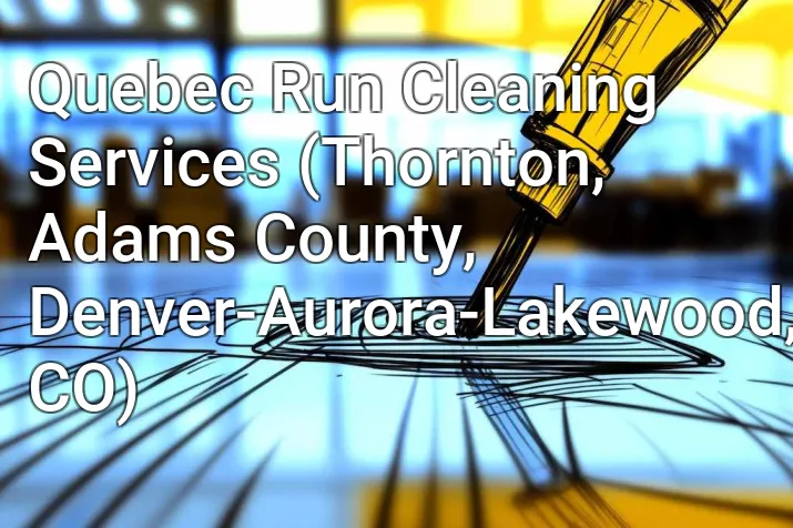Quebec Run Cleaning Services (Thornton, Adams County, Denver-Aurora-Lakewood, CO)