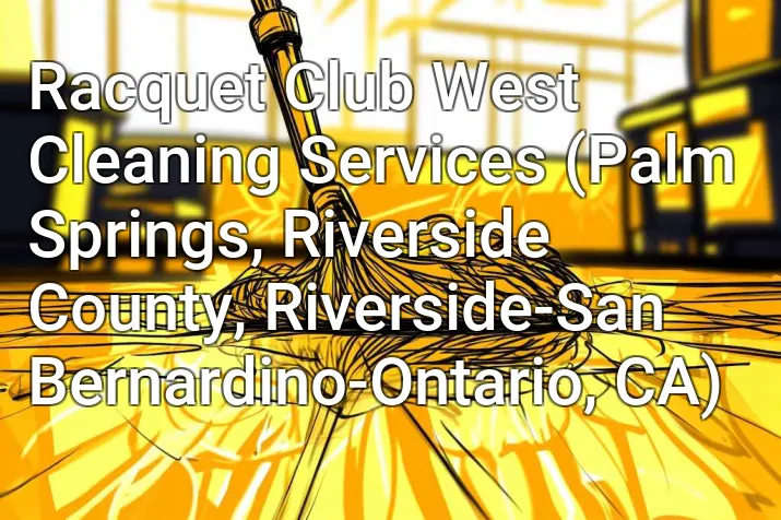 Racquet Club West Cleaning Services (Palm Springs, Riverside County, Riverside-San Bernardino-Ontario, CA)
