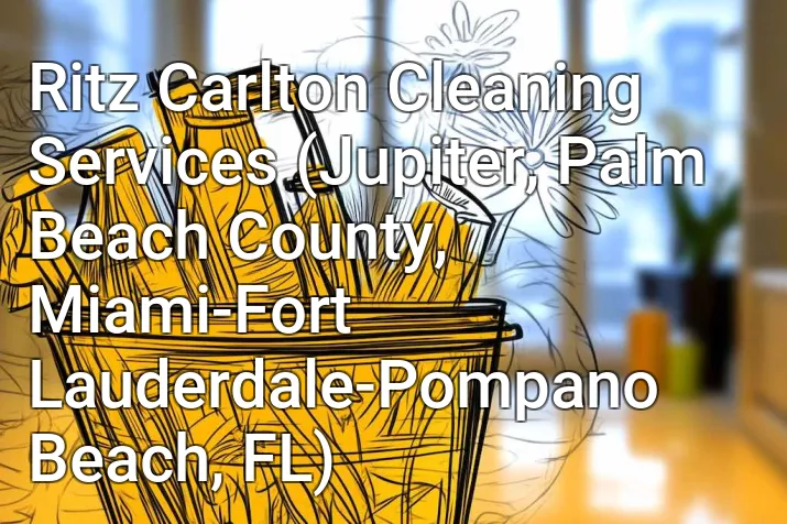 Ritz Carlton Cleaning Services (Jupiter, Palm Beach County, Miami-Fort Lauderdale-Pompano Beach, FL)