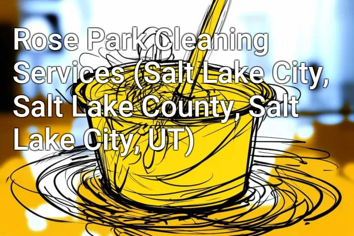 Rose Park Cleaning Services (Salt Lake City, Salt Lake County, Salt Lake City, UT)
