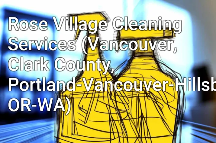 Rose Village Cleaning Services (Vancouver, Clark County, Portland-Vancouver-Hillsboro, OR-WA)