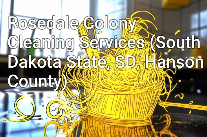 Rosedale Colony Cleaning Services (South Dakota State, SD, Hanson County)