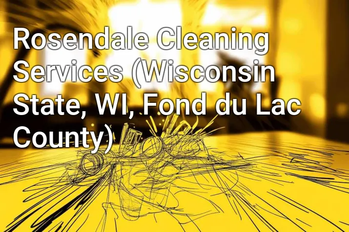 Rosendale Cleaning Services (Wisconsin State, WI, Fond du Lac County)