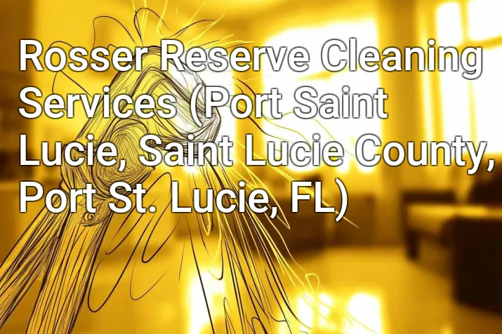 Rosser Reserve Cleaning Services (Port Saint Lucie, Saint Lucie County, Port St. Lucie, FL)
