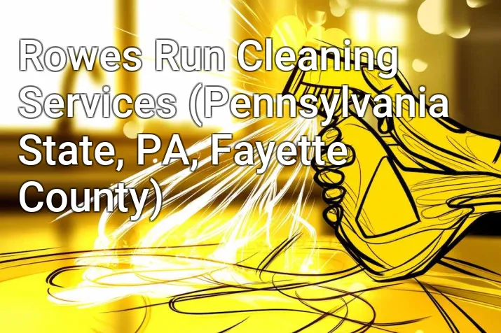 Rowes Run Cleaning Services (Pennsylvania State, PA, Fayette County)