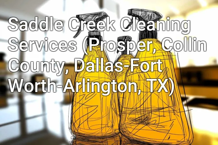 Saddle Creek Cleaning Services (Prosper, Collin County, Dallas-Fort Worth-Arlington, TX)