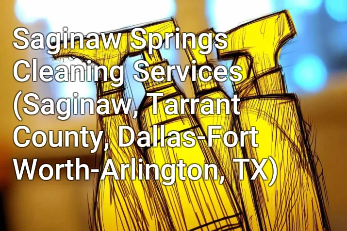 Saginaw Springs Cleaning Services (Saginaw, Tarrant County, Dallas-Fort Worth-Arlington, TX)