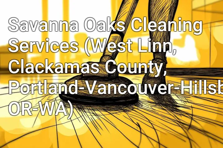 Savanna Oaks Cleaning Services (West Linn, Clackamas County, Portland-Vancouver-Hillsboro, OR-WA)