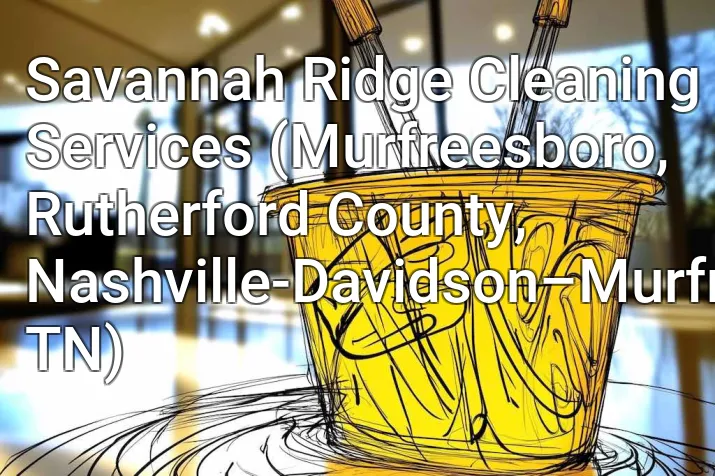 Savannah Ridge Cleaning Services (Murfreesboro, Rutherford County, Nashville-Davidson–Murfreesboro–Franklin, TN)