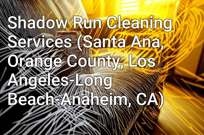 Shadow Run Cleaning Services (Santa Ana, Orange County, Los Angeles-Long Beach-Anaheim, CA)