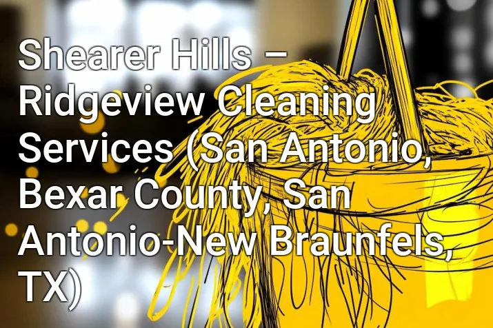 Shearer Hills – Ridgeview Cleaning Services (San Antonio, Bexar County, San Antonio-New Braunfels, TX)