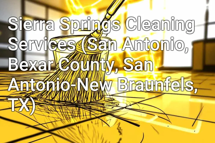 Sierra Springs Cleaning Services (San Antonio, Bexar County, San Antonio-New Braunfels, TX)