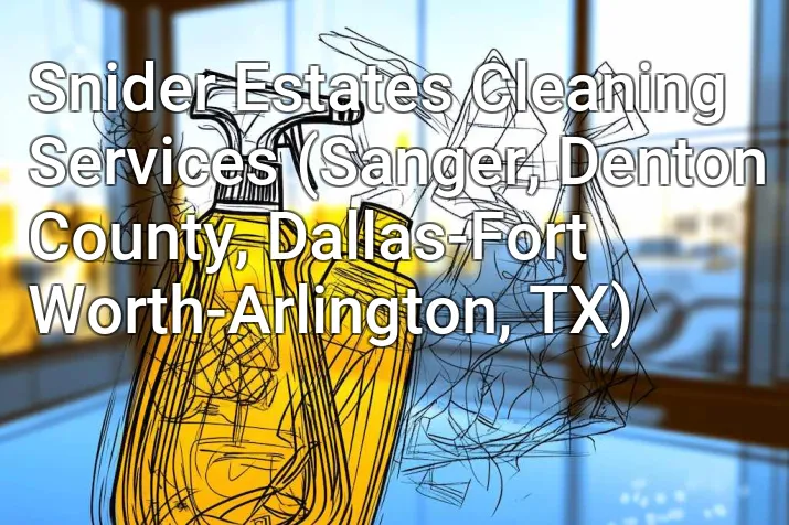 Snider Estates Cleaning Services (Sanger, Denton County, Dallas-Fort Worth-Arlington, TX)