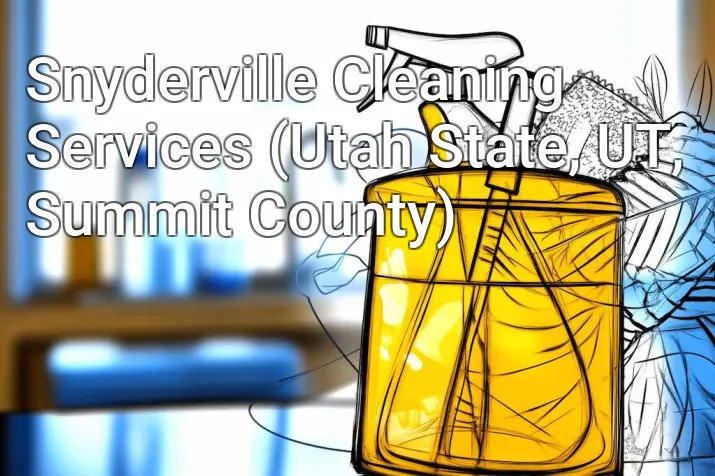 Snyderville Cleaning Services (Utah State, UT, Summit County)