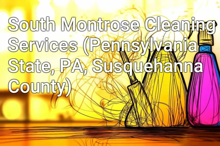 South Montrose Cleaning Services (Pennsylvania State, PA, Susquehanna County)