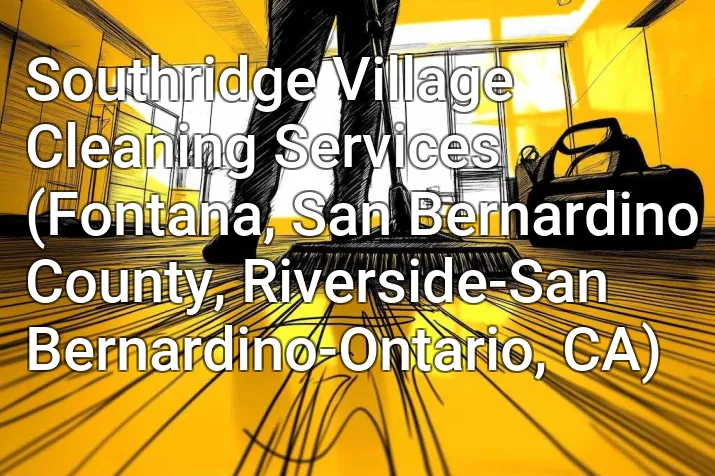 Southridge Village Cleaning Services (Fontana, San Bernardino County, Riverside-San Bernardino-Ontario, CA)