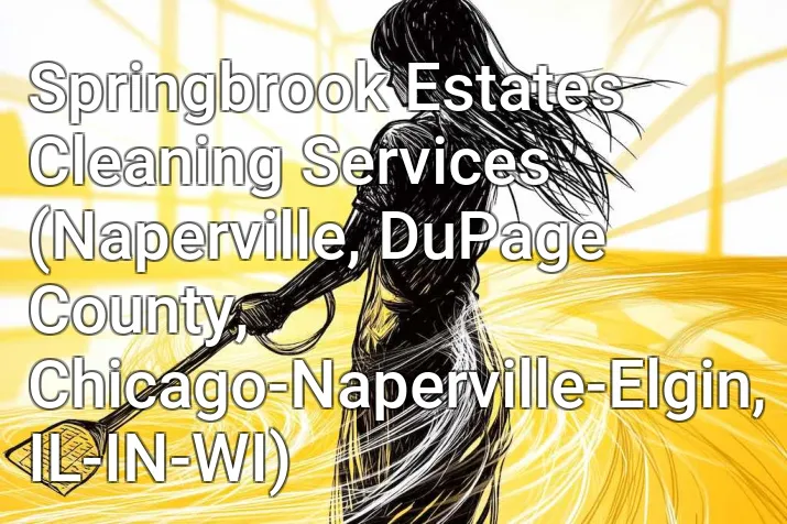 Springbrook Estates Cleaning Services (Naperville, DuPage County, Chicago-Naperville-Elgin, IL-IN-WI)