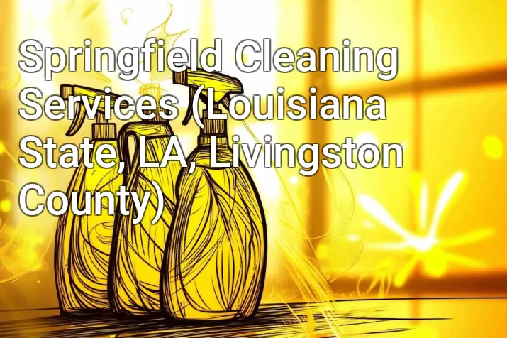 Springfield Cleaning Services (Louisiana State, LA, Livingston County)