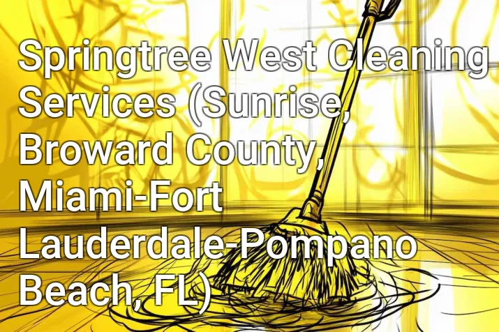 Springtree West Cleaning Services (Sunrise, Broward County, Miami-Fort Lauderdale-Pompano Beach, FL)