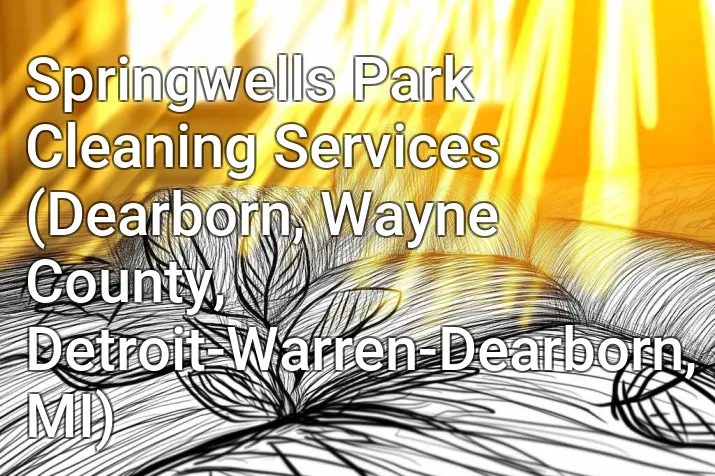 Springwells Park Cleaning Services (Dearborn, Wayne County, Detroit-Warren-Dearborn, MI)