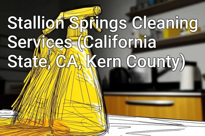 Stallion Springs Cleaning Services (California State, CA, Kern County)