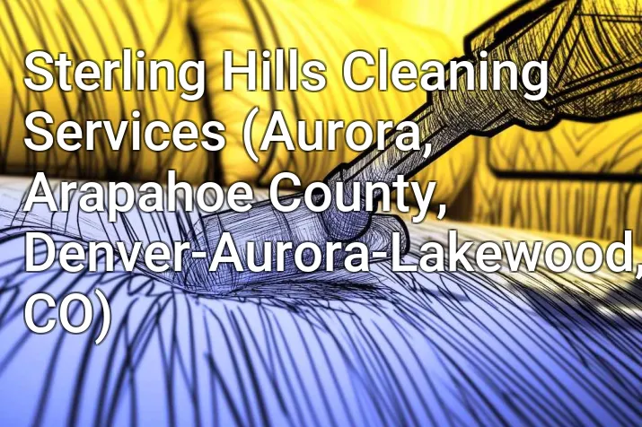 Sterling Hills Cleaning Services (Aurora, Arapahoe County, Denver-Aurora-Lakewood, CO)
