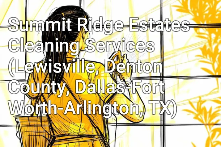 Summit Ridge Estates Cleaning Services (Lewisville, Denton County, Dallas-Fort Worth-Arlington, TX)