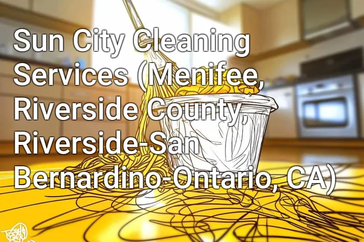 Sun City Cleaning Services (Menifee, Riverside County, Riverside-San Bernardino-Ontario, CA)