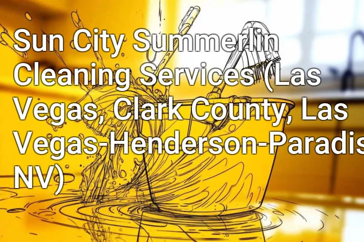 Sun City Summerlin Cleaning Services (Las Vegas, Clark County, Las Vegas-Henderson-Paradise, NV)