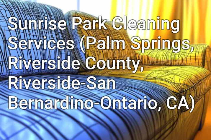 Sunrise Park Cleaning Services (Palm Springs, Riverside County, Riverside-San Bernardino-Ontario, CA)