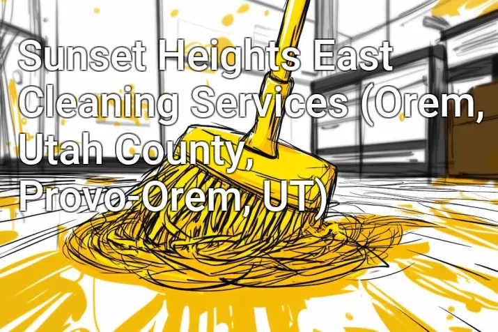 Sunset Heights East Cleaning Services (Orem, Utah County, Provo-Orem, UT)