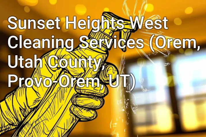 Sunset Heights West Cleaning Services (Orem, Utah County, Provo-Orem, UT)