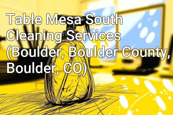 Table Mesa South Cleaning Services (Boulder, Boulder County, Boulder, CO)