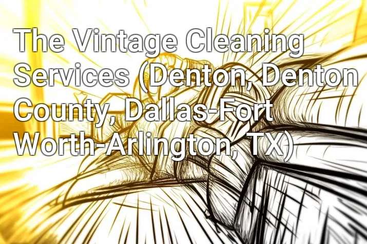 The Vintage Cleaning Services (Denton, Denton County, Dallas-Fort Worth-Arlington, TX)