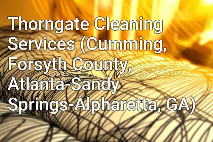 Thorngate Cleaning Services (Cumming, Forsyth County, Atlanta-Sandy Springs-Alpharetta, GA)