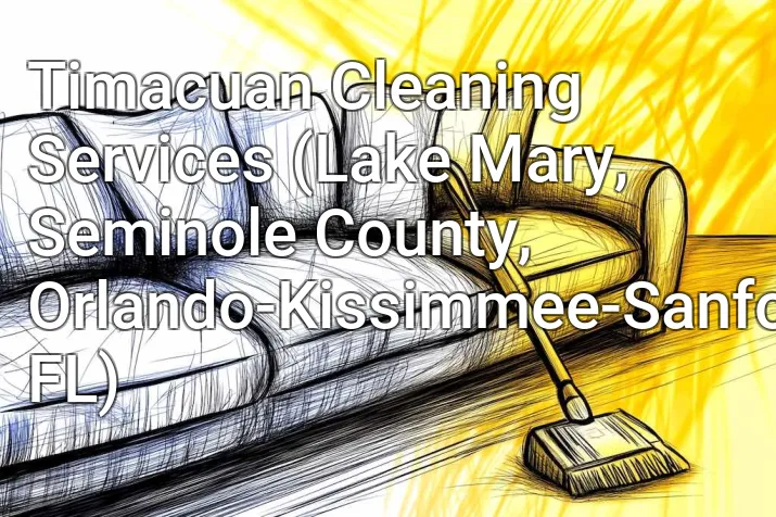 Timacuan Cleaning Services (Lake Mary, Seminole County, Orlando-Kissimmee-Sanford, FL)