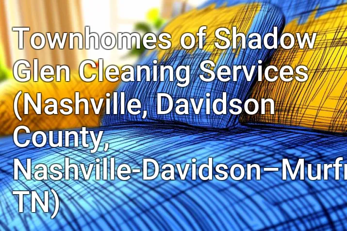 Townhomes of Shadow Glen Cleaning Services (Nashville, Davidson County, Nashville-Davidson–Murfreesboro–Franklin, TN)