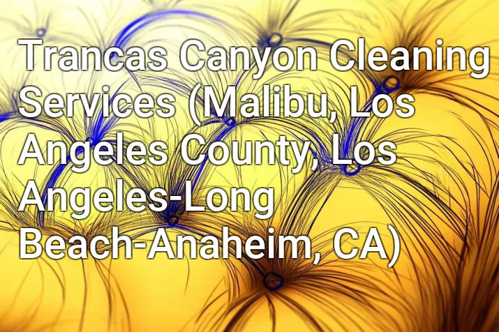 Trancas Canyon Cleaning Services (Malibu, Los Angeles County, Los Angeles-Long Beach-Anaheim, CA)
